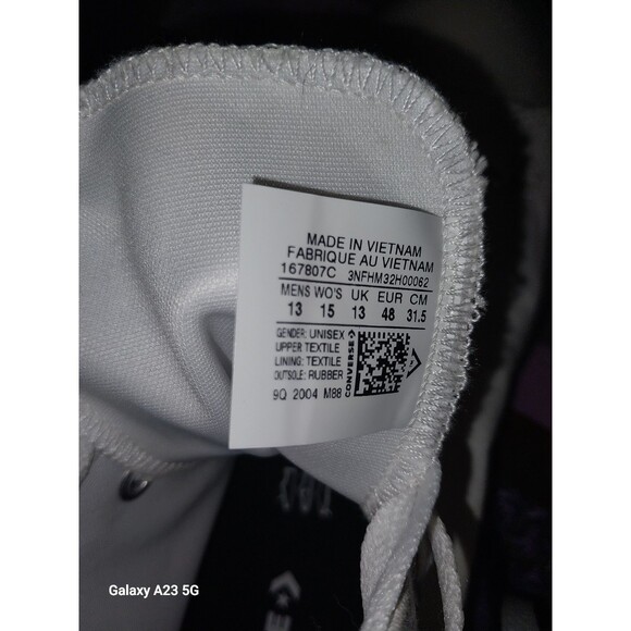 Converse Chuck Taylor CTAS CX Hi Sneaker WHITE MANGO 167807C Men's 13 - Picture 11 of 11